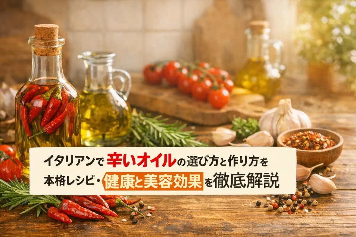 イタリアンで辛いオイルの選び方と作り方を本格レシピ・健康と美容効果を徹底解説