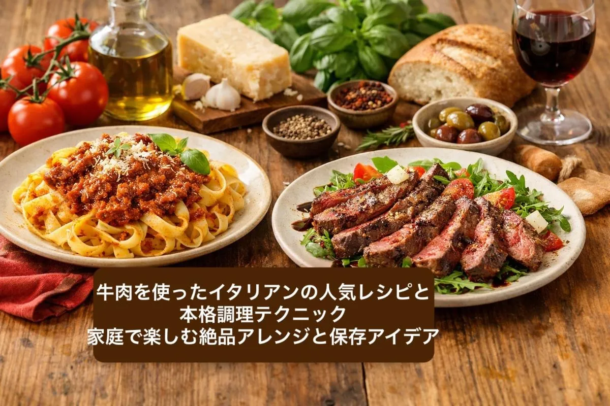 牛肉を使ったイタリアンの人気レシピと本格調理テクニック｜家庭で楽しむ絶品アレンジと保存アイデア