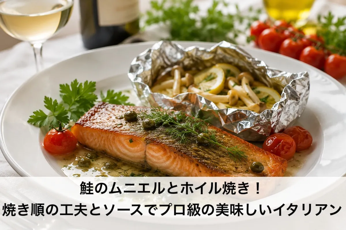 鮭のムニエルとホイル焼き！焼き順の工夫とソースでプロ級の美味しいイタリアン